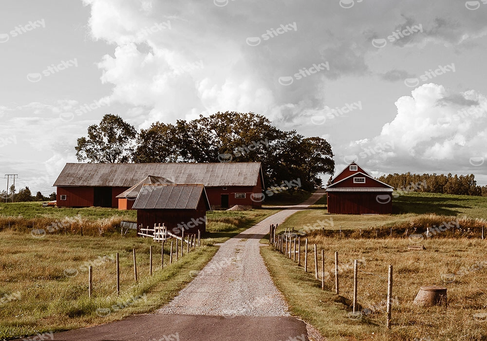 Πίνακας σε Καμβά RUSTIC FARMHOUSE BARN 11