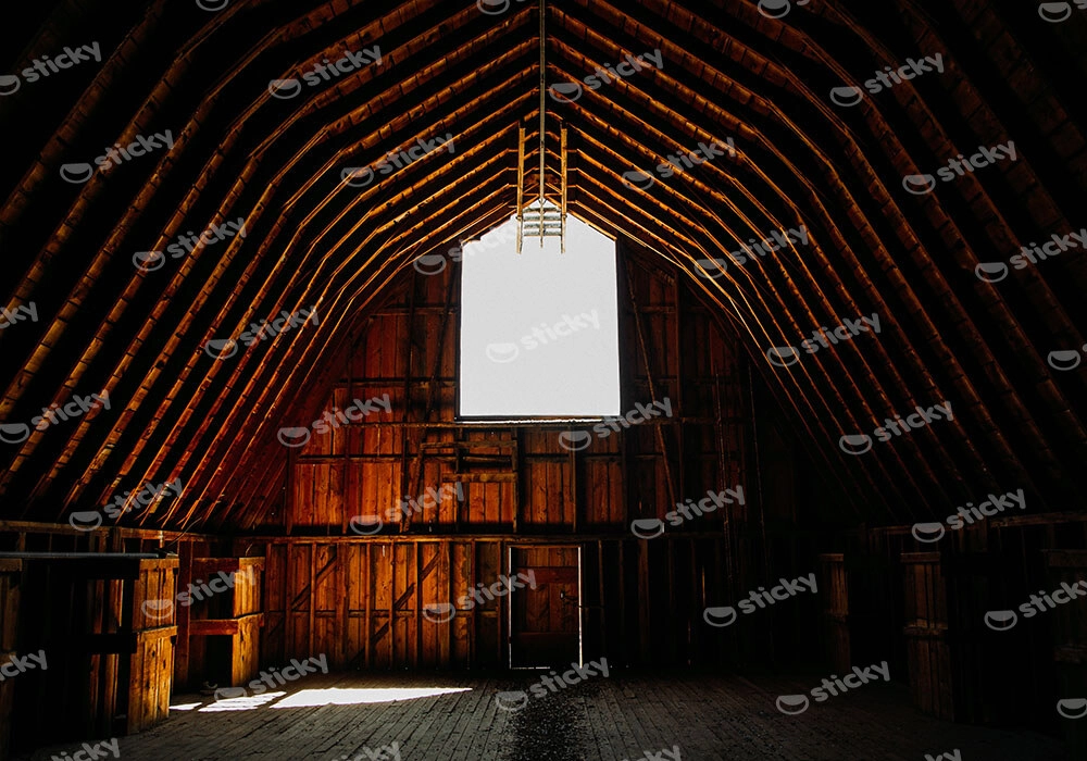 Πίνακας σε Καμβά RUSTIC FARMHOUSE BARN