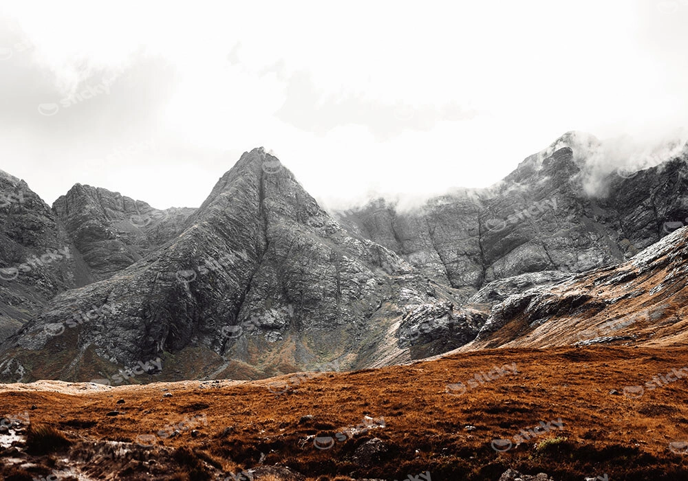 Πίνακας σε Καμβά RUSTIC FARMHOUSE MOUNTAIN PEAK