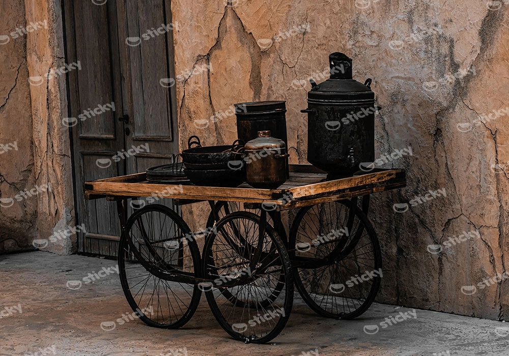 Πίνακας σε Καμβά RUSTIC FARMHOUSE OLD CARRIAGE 2