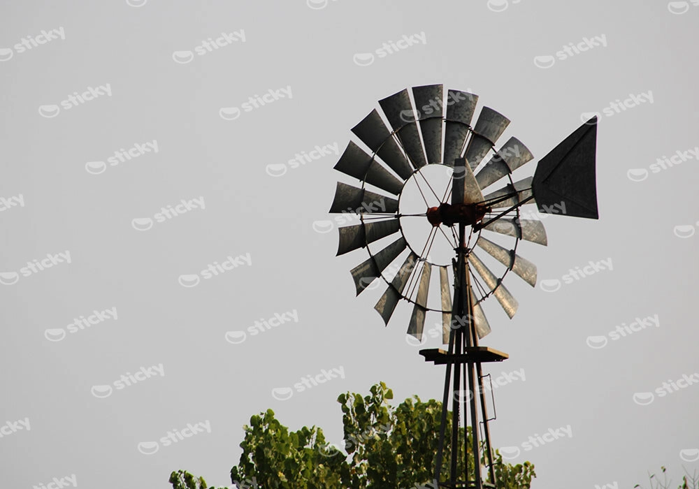 Πίνακας σε Καμβά RUSTIC FARMHOUSE WIND MILL 2