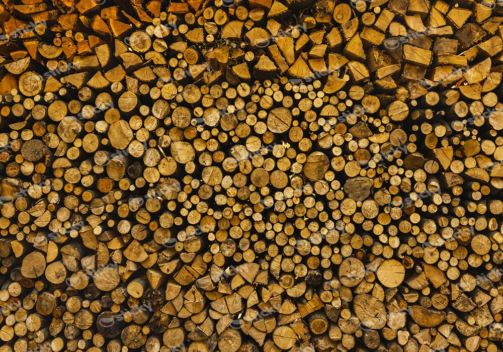 Πίνακας σε Καμβά RUSTIC FARMHOUSE WOOD LOGS 15