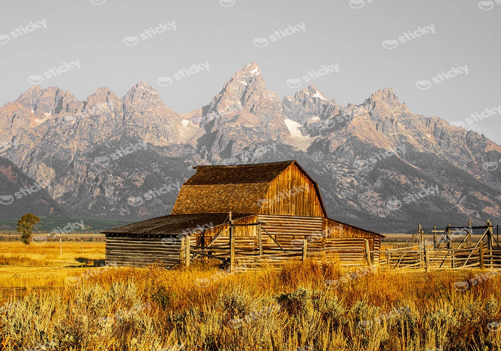Πίνακας σε Καμβά RUSTIC FARMHOUSE BARN 2