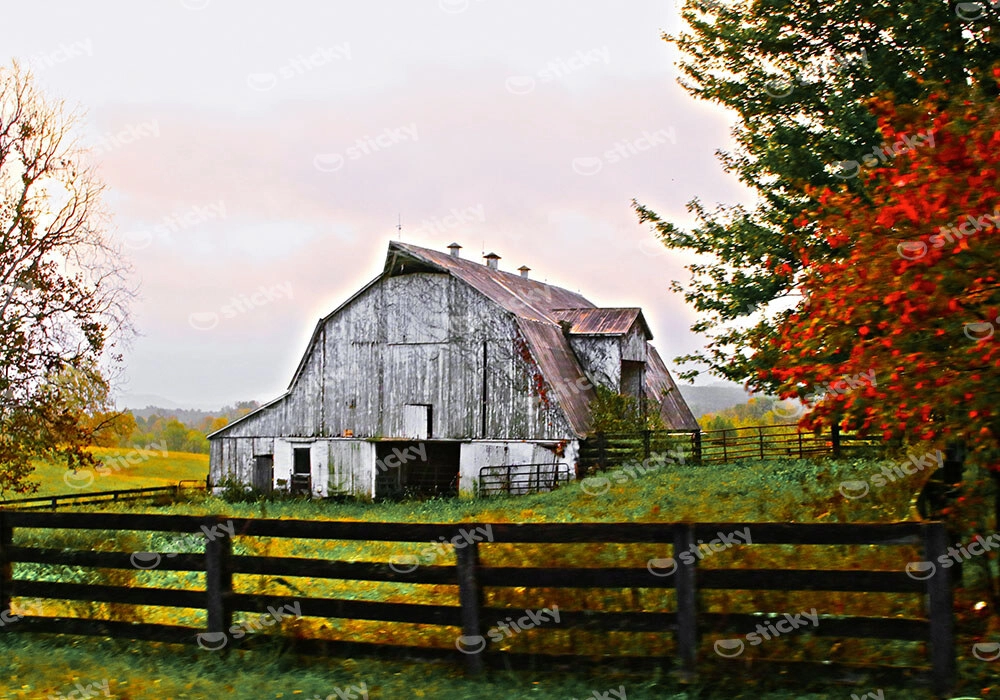 Πίνακας σε Καμβά RUSTIC FARMHOUSE BARN 3