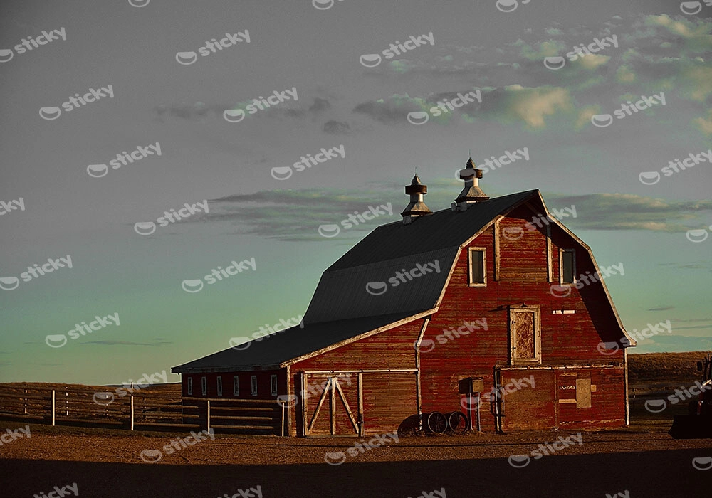 Πίνακας σε Καμβά RUSTIC FARMHOUSE BARN 21