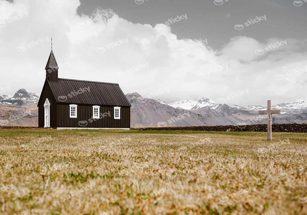 Πίνακας σε Καμβά RUSTIC FARMHOUSE CHAPEL 2