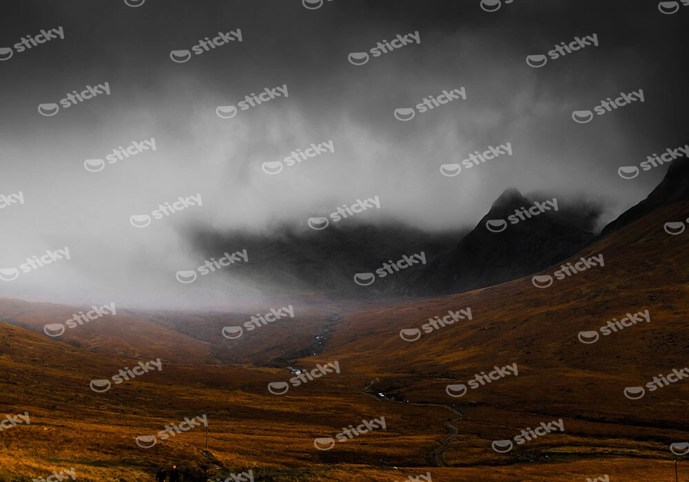 Πίνακας σε Καμβά RUSTIC FARMHOUSE CLOUDY FIELD