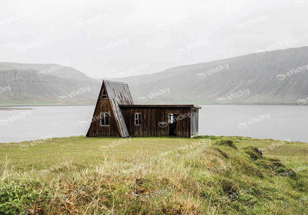 Πίνακας σε Καμβά RUSTIC FARMHOUSE LAKE CABIN 5
