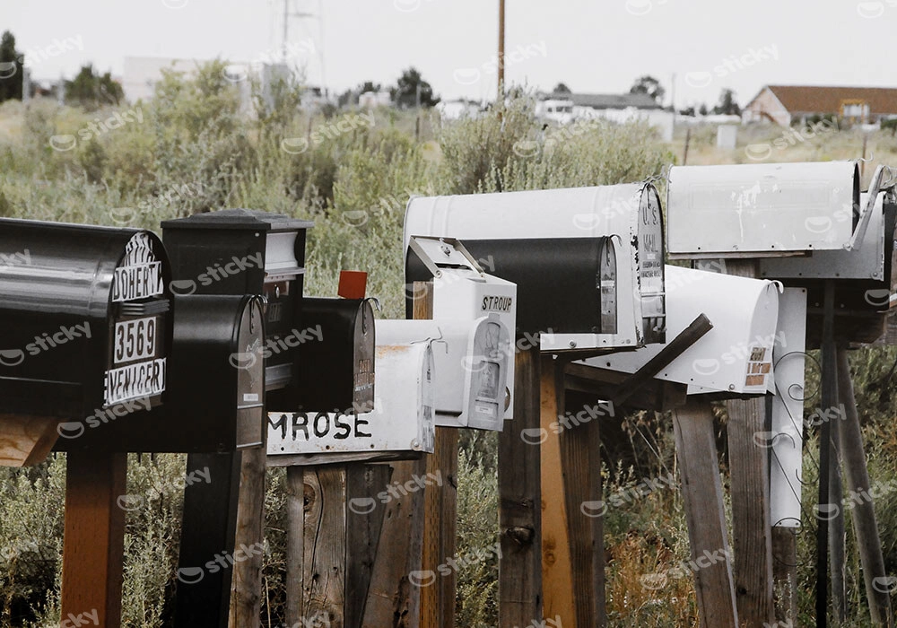 Πίνακας σε Καμβά RUSTIC FARMHOUSE MAILBOXES