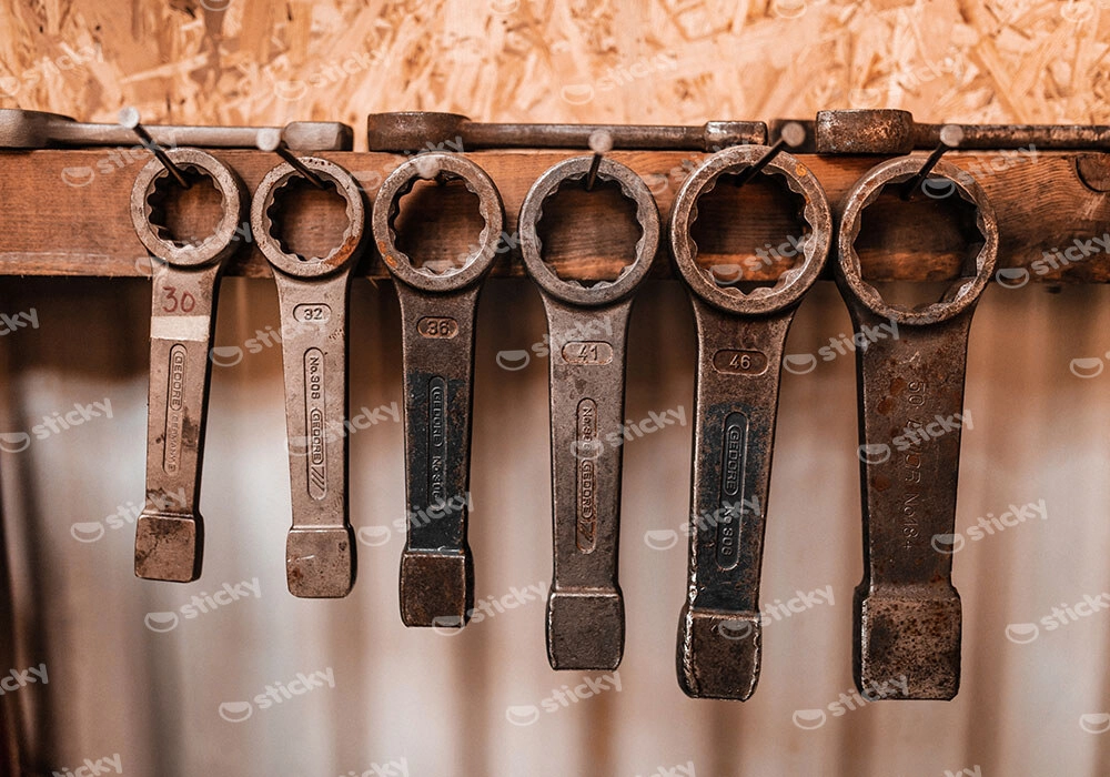 Πίνακας σε Καμβά RUSTIC FARMHOUSE TOOLS 3