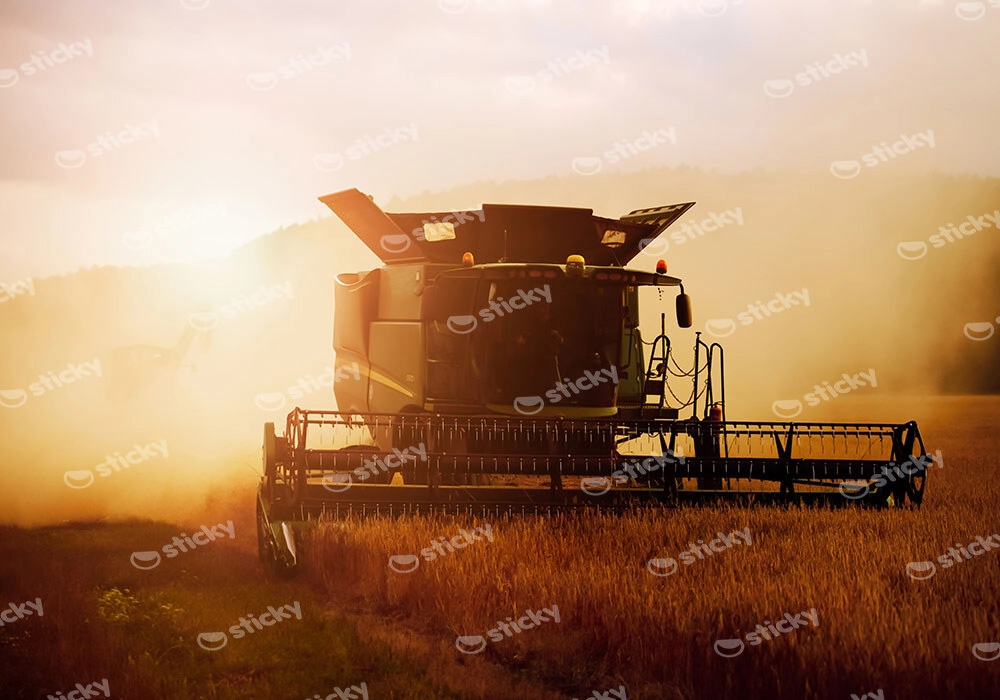 Πίνακας σε Καμβά RUSTIC FARMHOUSE WHEAT HARVEST
