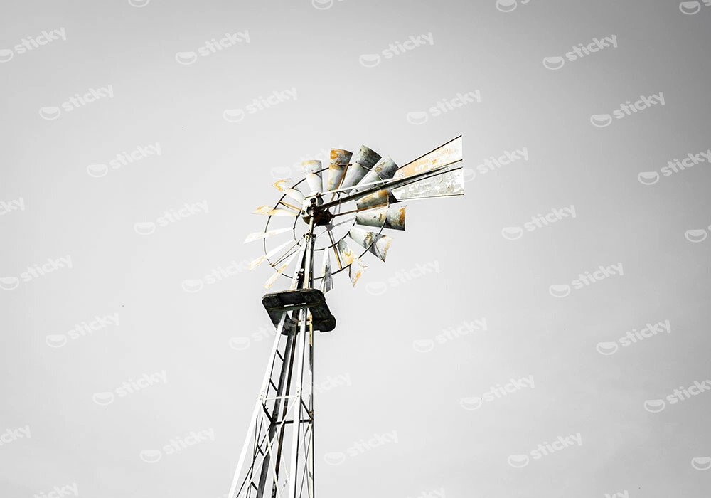 Πίνακας σε Καμβά RUSTIC FARMHOUSE WIND MILL 3