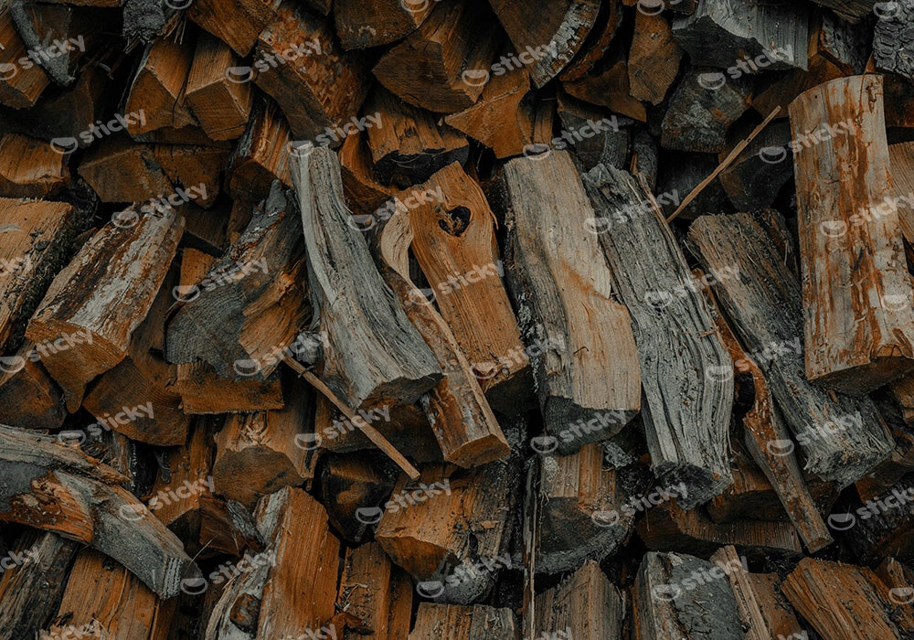 Πίνακας σε Καμβά RUSTIC FARMHOUSE WOOD LOGS 20