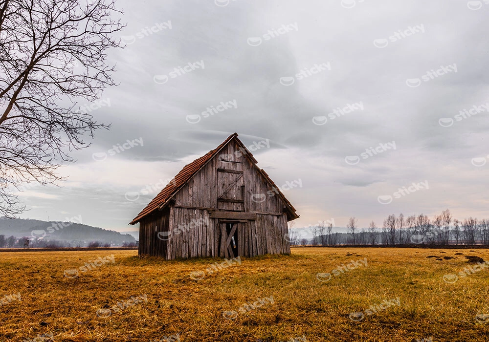 Πίνακας σε Καμβά RUSTIC FARMHOUSE BARN 13