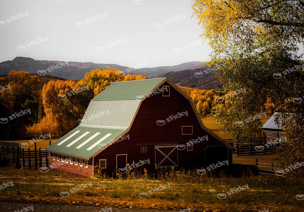 Πίνακας σε Καμβά RUSTIC FARMHOUSE BARN 14