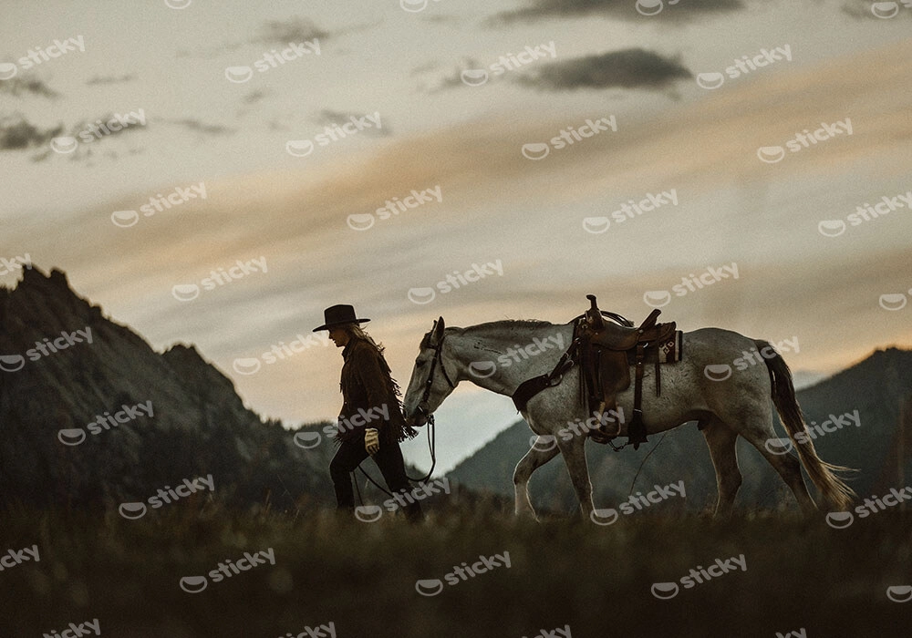 Πίνακας σε Καμβά RUSTIC FARMHOUSE RIDER 3
