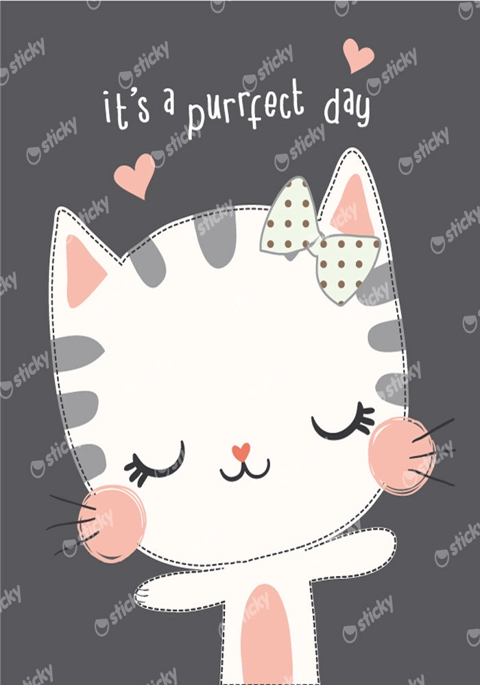 Πινακας σε καμβά CAT PERFECT DAY