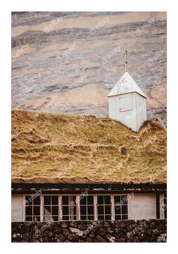Poster RUSTIC FARMHOUSE CABIN ROOF