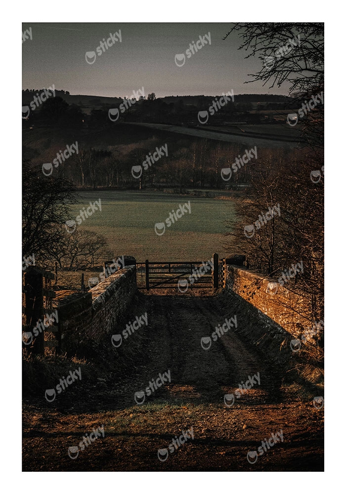 Poster RUSTIC FARMHOUSE FIELD