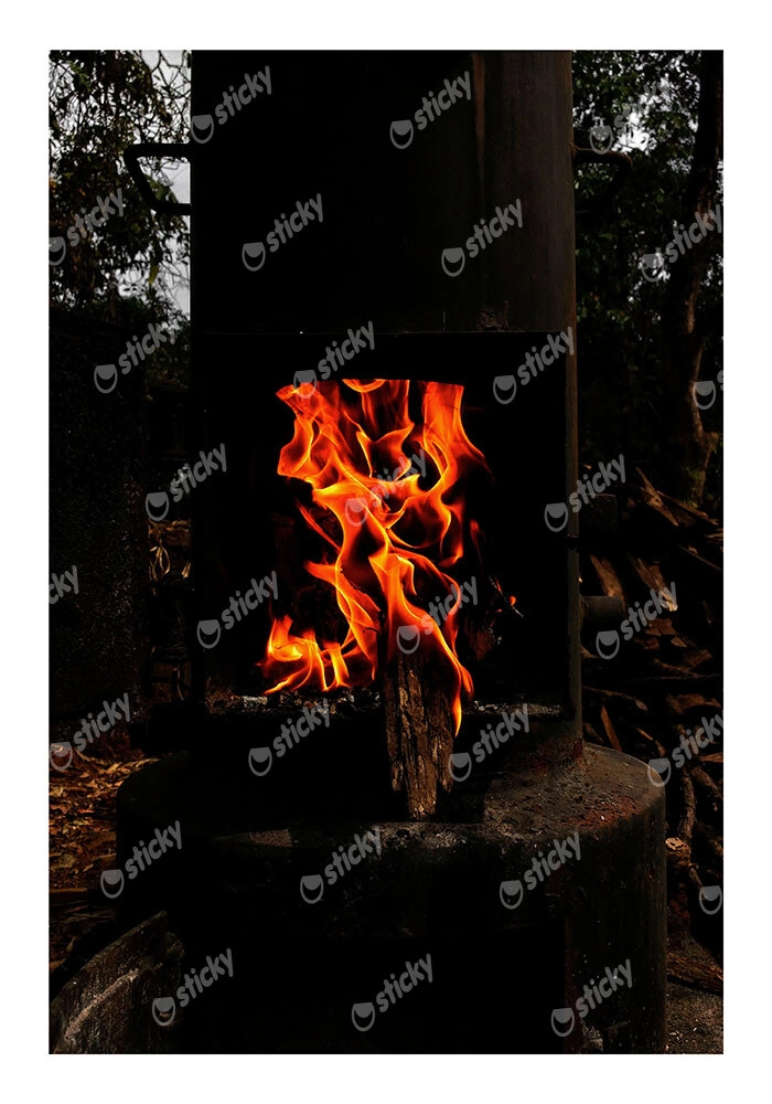 Poster RUSTIC FARMHOUSE FIRE