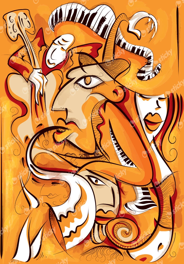 Πινακας σε καμβά JAZZ ABSTRACT