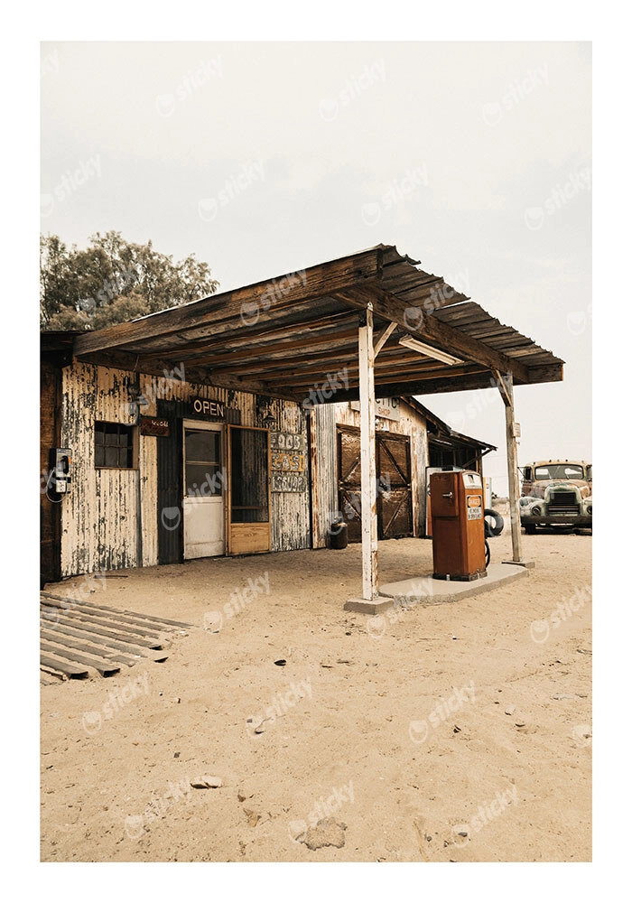 Poster RUSTIC FARMHOUSE GAS STATION 2
