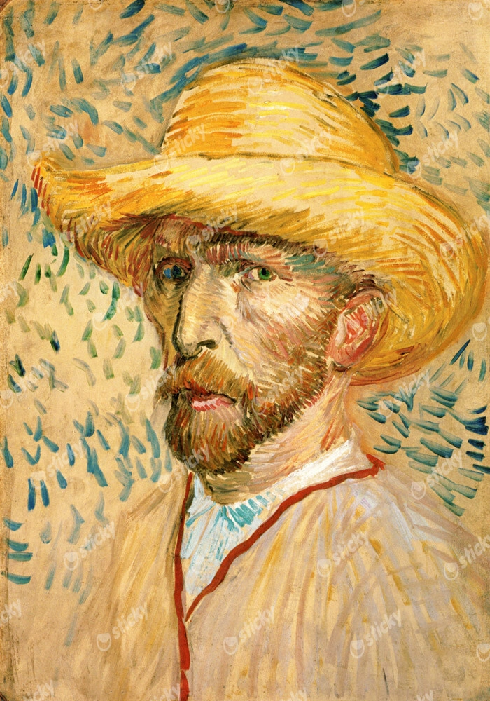 Πινακας σε καμβά VAN GOGH - SELF PORTRAIT WITH HAT