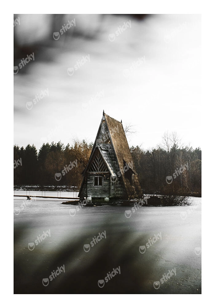 Poster RUSTIC FARMHOUSE LAKE CABIN