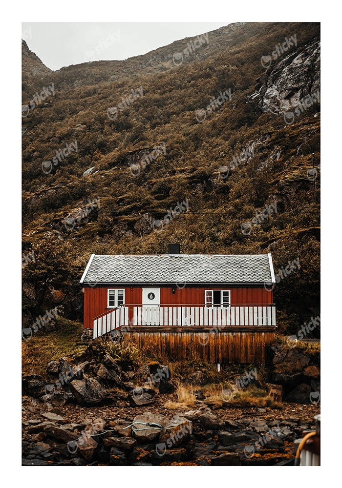 Poster RUSTIC FARMHOUSE MOUNTAIN CABIN