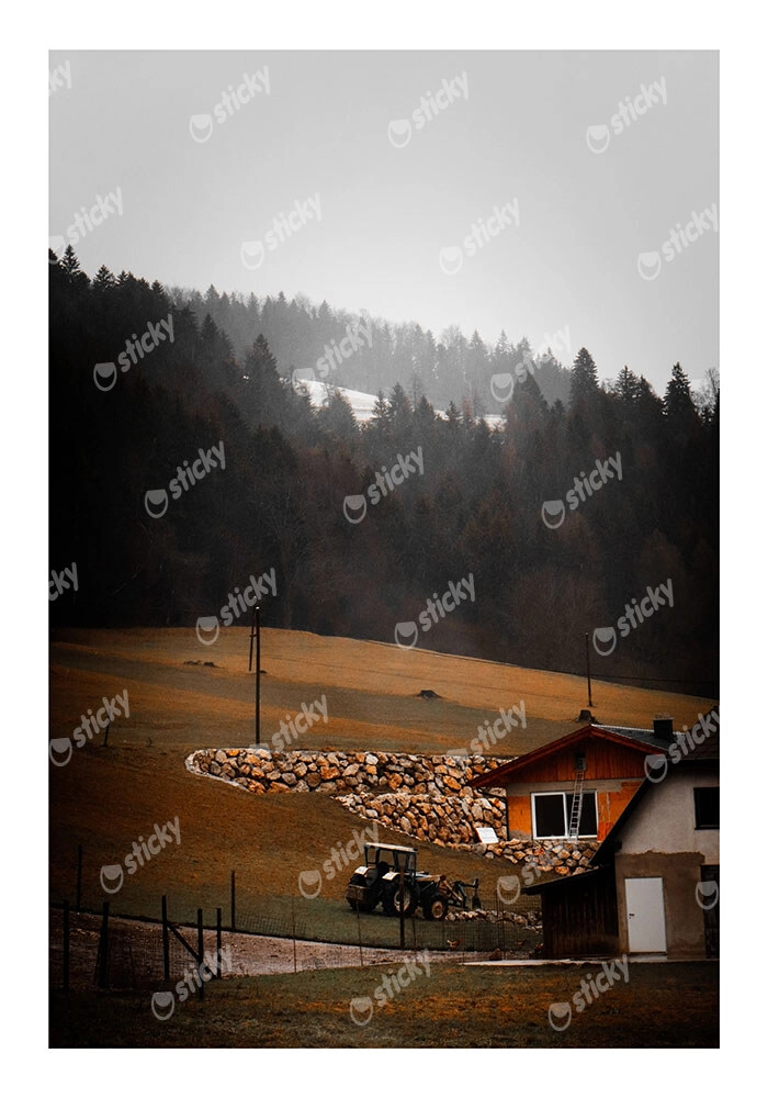 Poster RUSTIC FARMHOUSE MOUNTAIN FARM 2