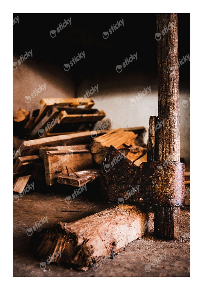 Poster RUSTIC FARMHOUSE AXE