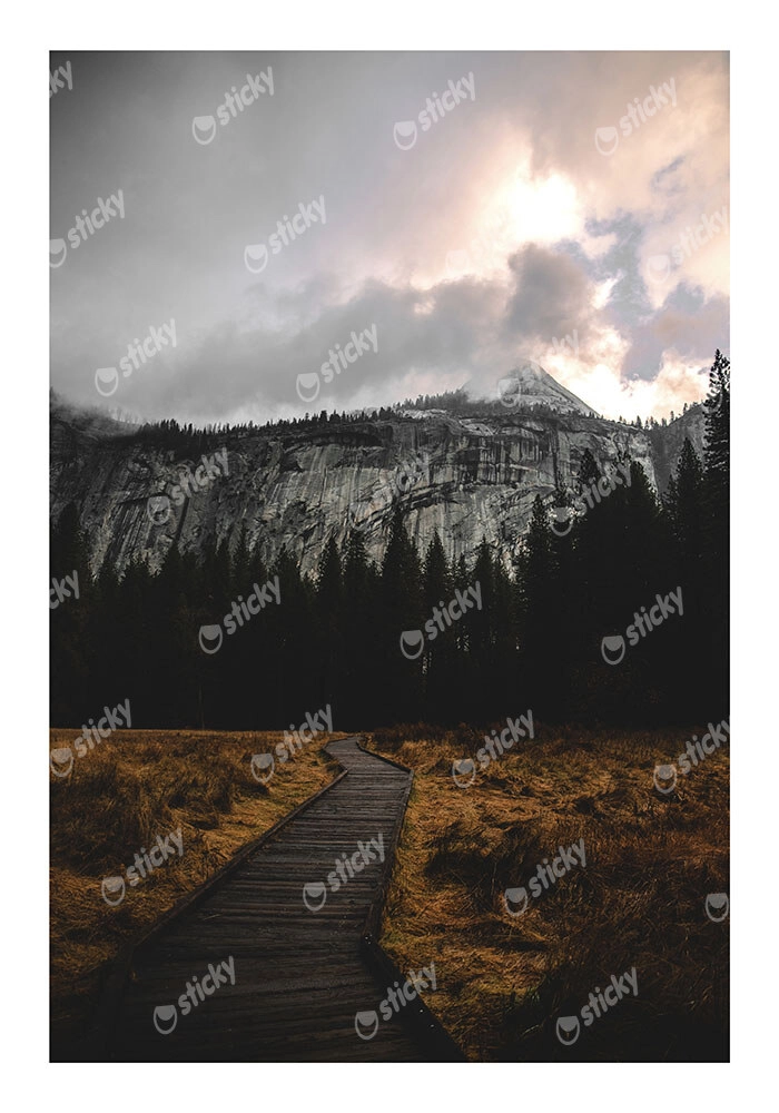 Poster RUSTIC FARMHOUSE MOUNTAIN PATH 2