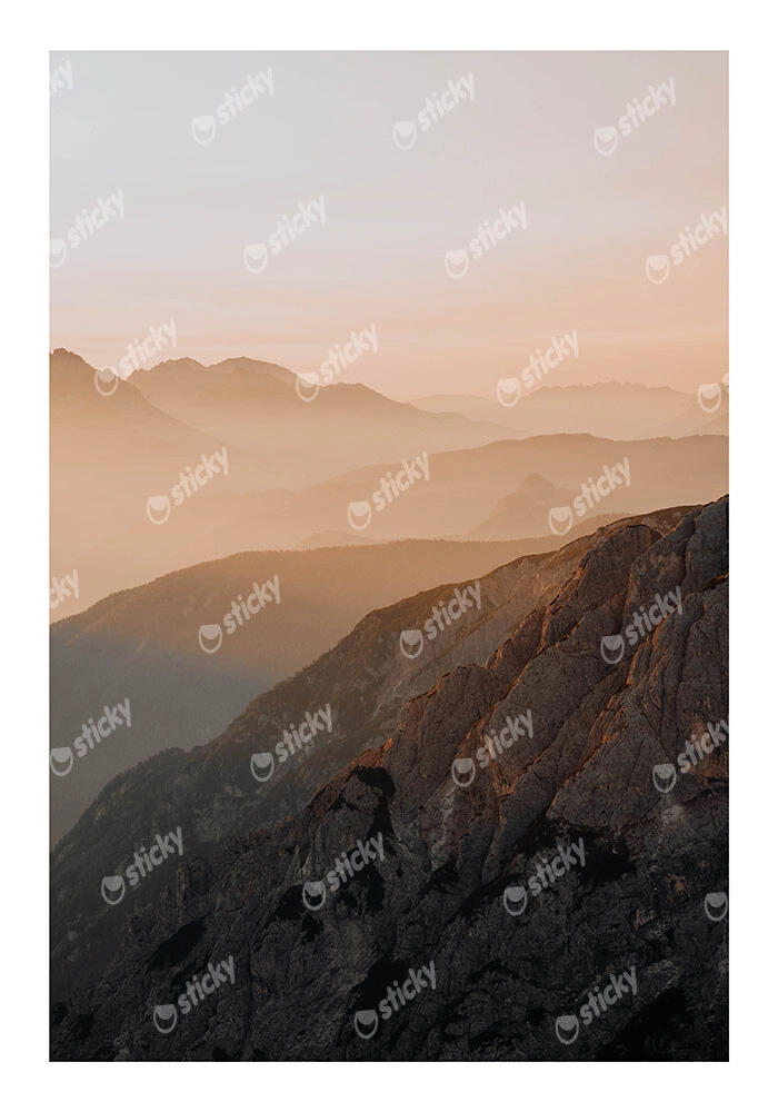 Poster RUSTIC FARMHOUSE MOUNTAINS