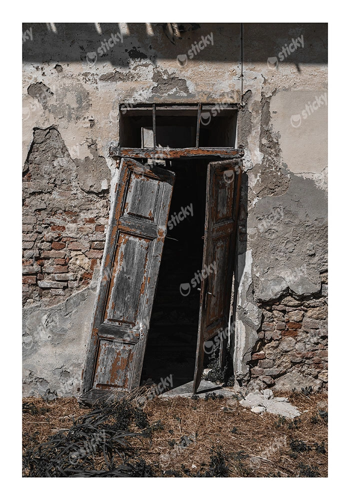 Poster RUSTIC FARMHOUSE OLD DOOR