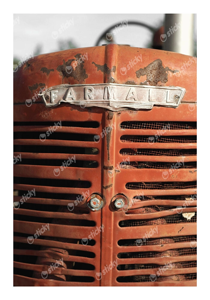 Poster RUSTIC FARMHOUSE OLD TRACTOR