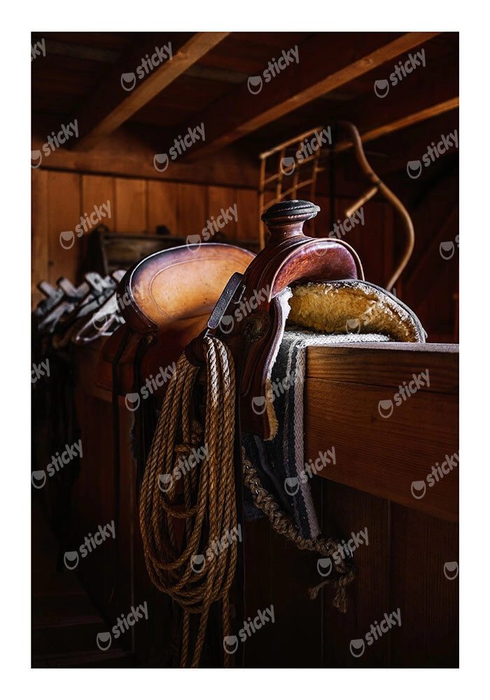 Poster RUSTIC FARMHOUSE SADDLE