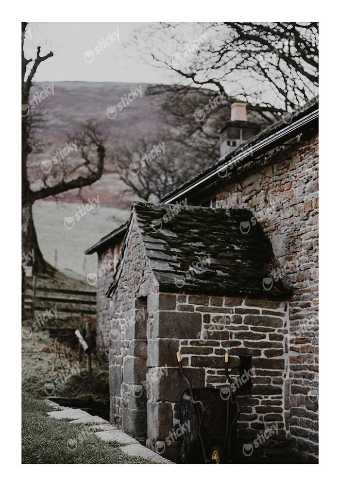 Poster RUSTIC FARMHOUSE STONE CABIN 2