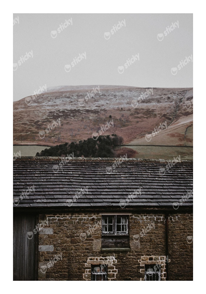 Poster RUSTIC FARMHOUSE STONE CABIN 3