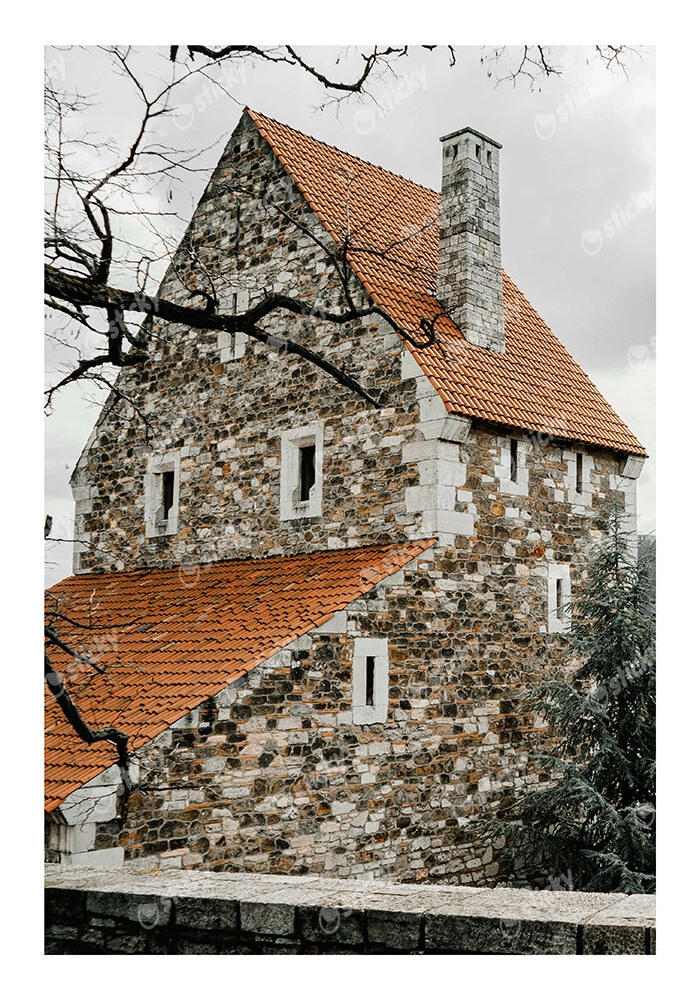 Poster RUSTIC FARMHOUSE STONE CABIN 5