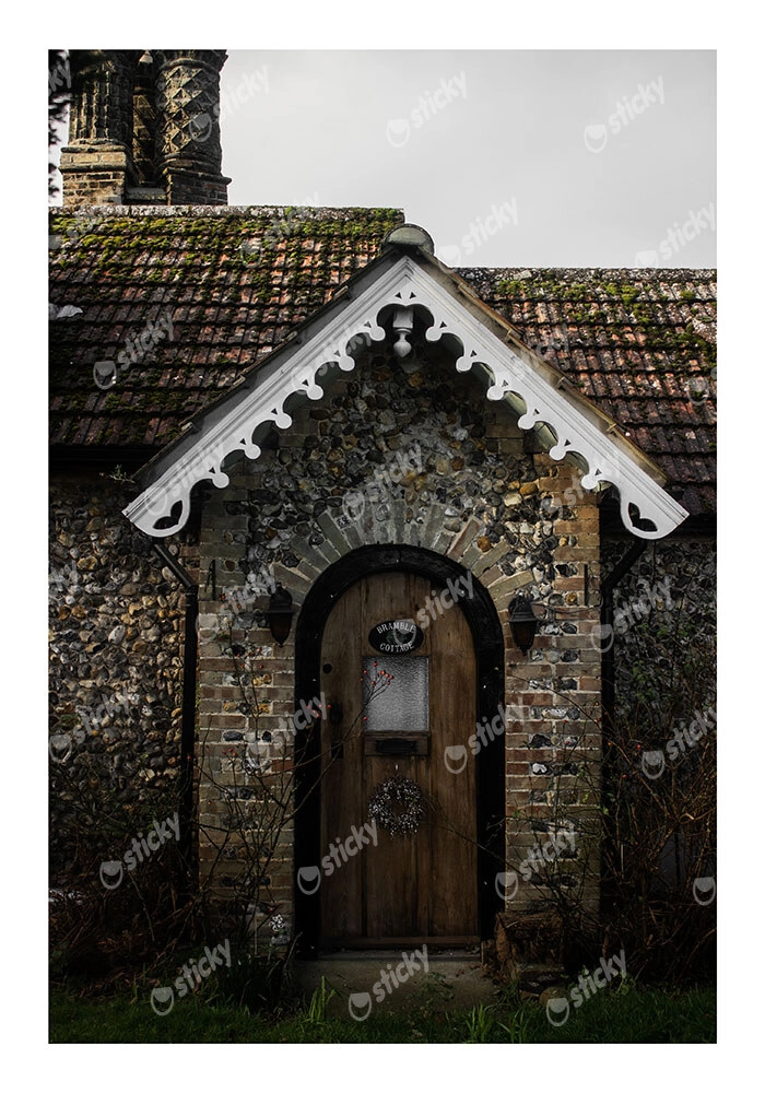 Poster RUSTIC FARMHOUSE STONE CABIN