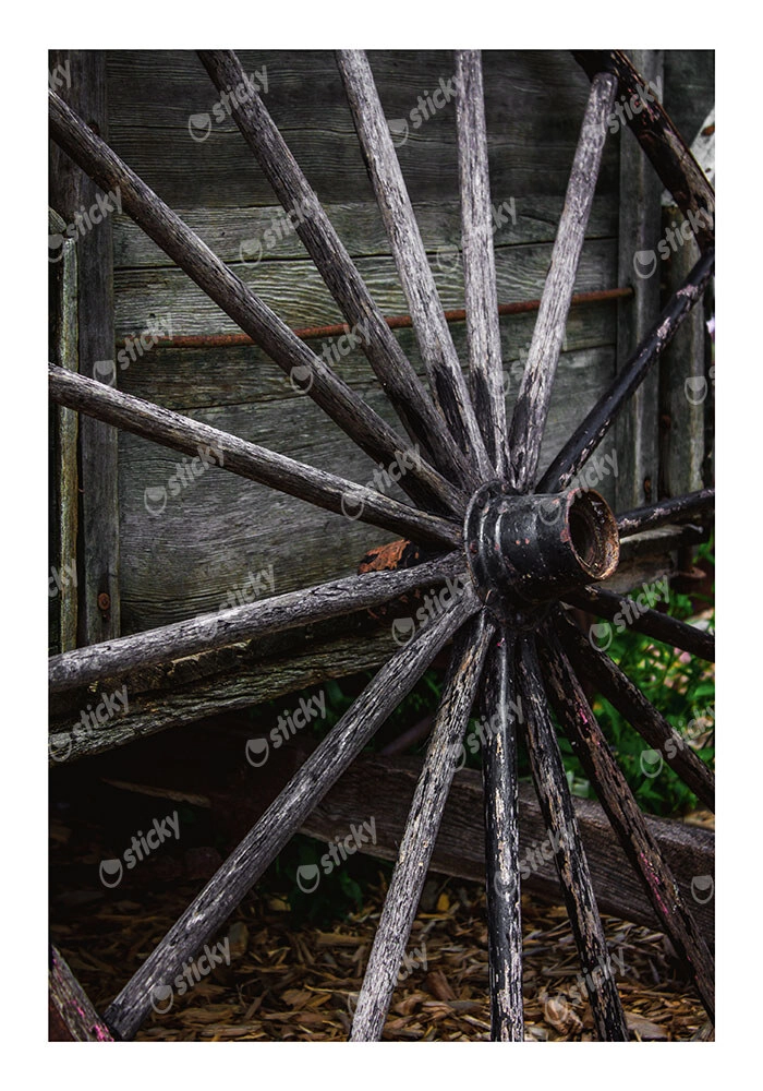 Poster RUSTIC FARMHOUSE WHEEL 2