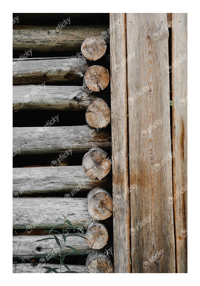 Poster RUSTIC FARMHOUSE WOOD FENCE