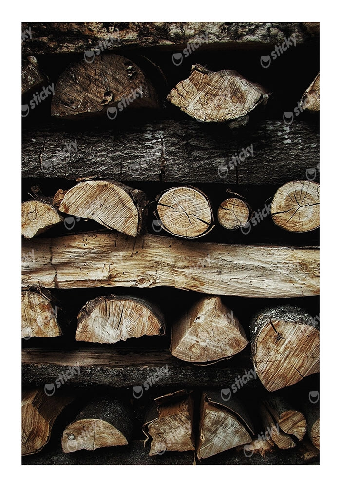 Poster RUSTIC FARMHOUSE WOOD LOGS 10