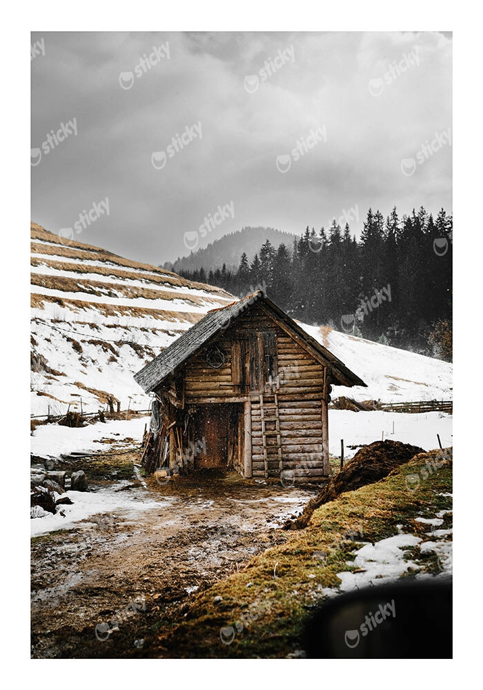 Poster RUSTIC FARMHOUSE WOODEN CABIN 3