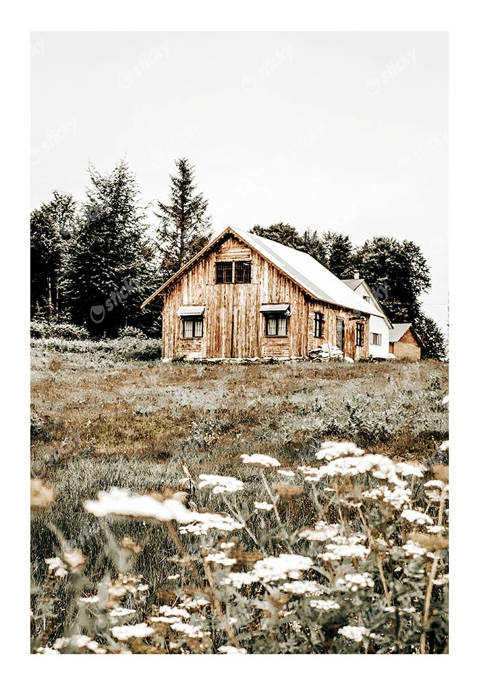 Poster RUSTIC FARMHOUSE WOODEN CABIN 4