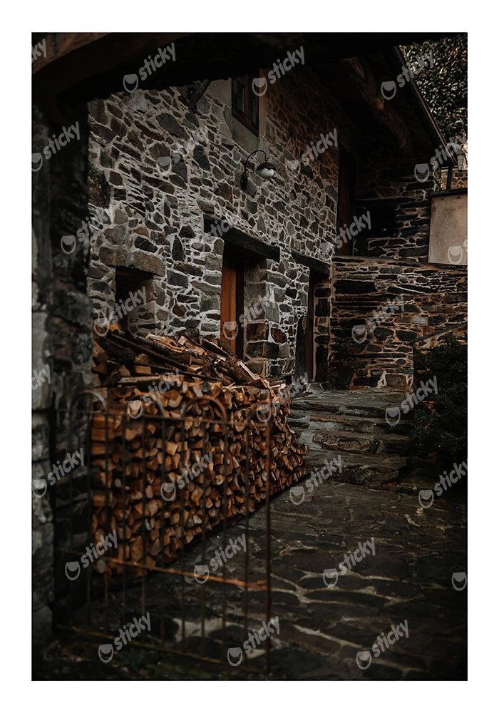 Poster RUSTIC FARMHOUSE YARD