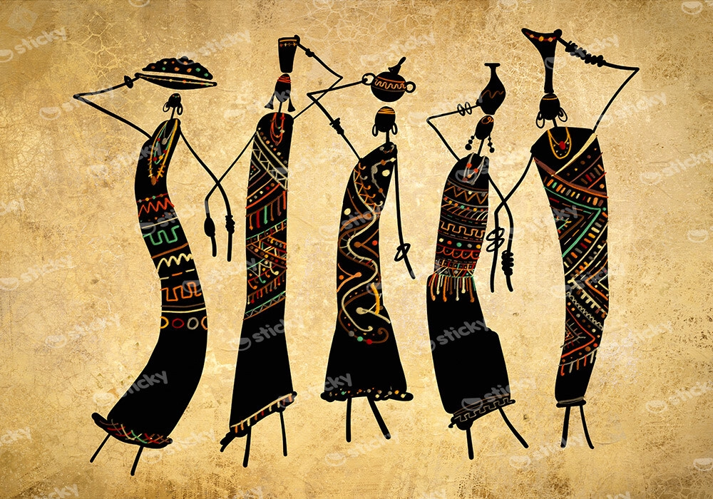 Πινακας σε καμβά AFRICAN FIGURES