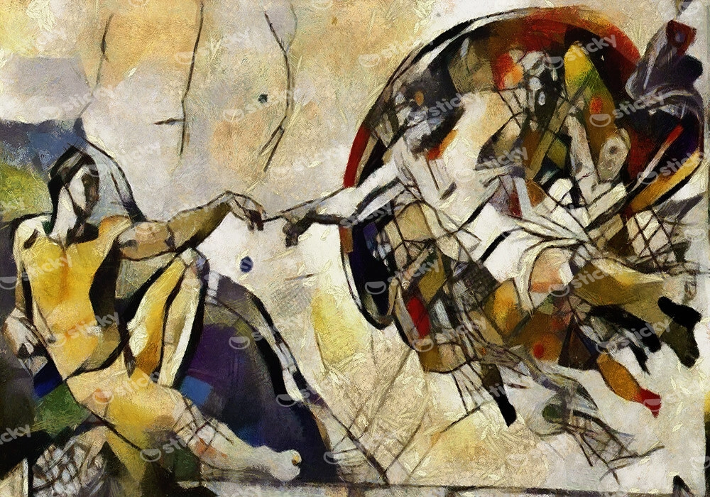 Πινακας σε καμβά ALTERNATIVE REPRODUCTION CREATION ADAM CUBISM