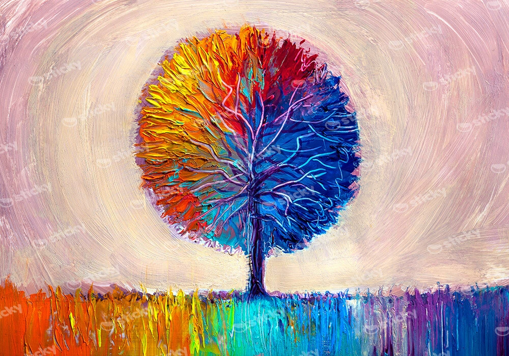 Πινακας σε καμβά ARTISTIC COLORFUL TREE