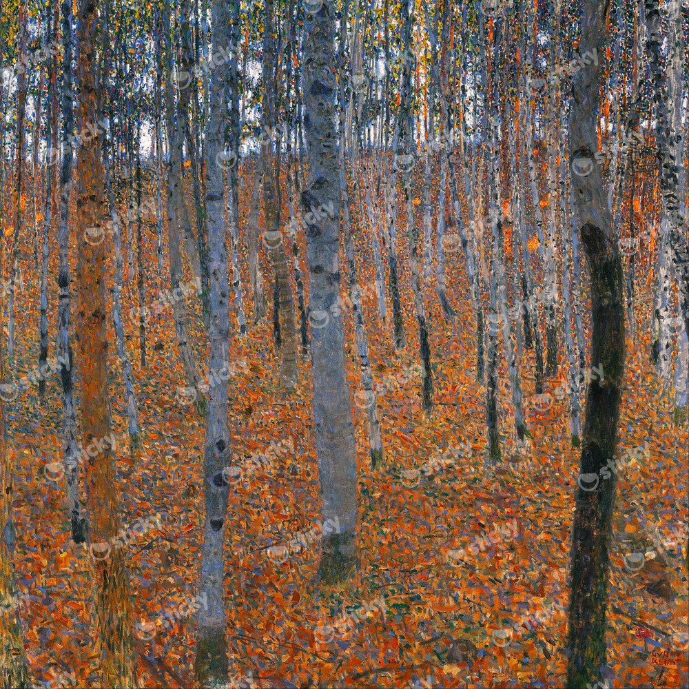 Πίνακας σε καμβά KLIMT - BEECH FOREST